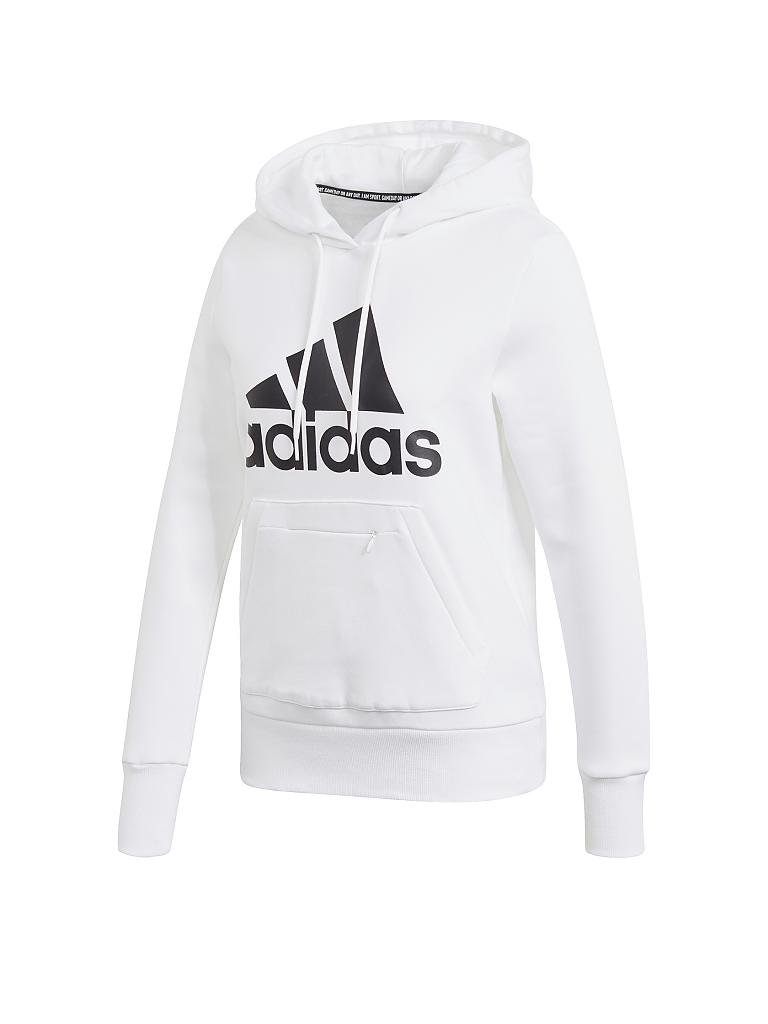 ADIDAS Damen Kapuzenpullover Badge of Sport weiß | XS ADIDAS Damen Sweater Badge of Sport rosa | XS